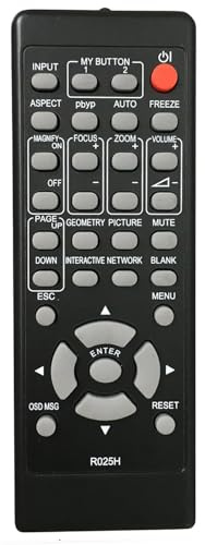 R025H Universal Remote Control Compatible for Hitachi CP-EX252N CP-EW302N CP-EX3051WN CP-WU5500 CP-WX5505 LP-AW4001 MP-JW3501 LCD Projector Remote Control