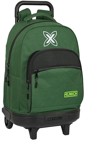 MUNICH CAMO - Mochila Grande con Ruedas, Compacta, Extraíble, Ideal para Niños de Diferentes Edades, Cómoda y Versátil, Calidad y Resistencia, 33x22x45 cm, Color