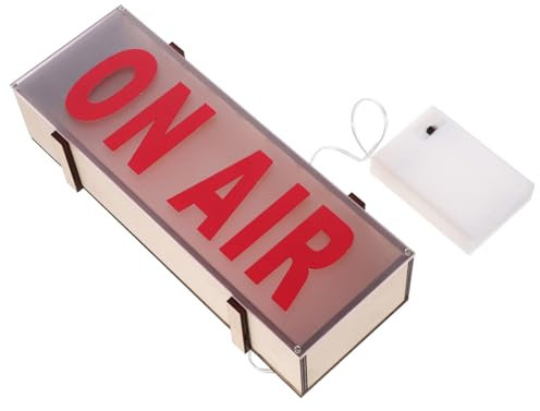 Homoyoyo Led-licht On-air-neonlicht Lichtzeichen Aufnehmen Led-schilderleuchte Für Das Büro Heimschild Lichter Für Die Raumdekoration On-air-leuchtreklame Buchstabenlicht Glühen Massivholz