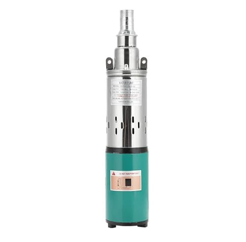 20L/min Lift=30m-45m 9m Wire 12V 24V Solar Water Pump Deep Well Pump Screw Submersible Pump Irrigation Garden Home Agricultural(12V 30m 180W,Green)