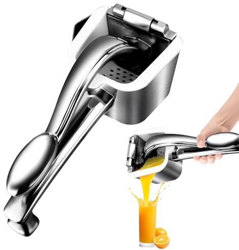 Stainless Steel Heavy Duty Lemon Squeezer - Durable, Efficient Juicing for Fresh Lemon Juice - Detachable, Easy to Clean (Juice)