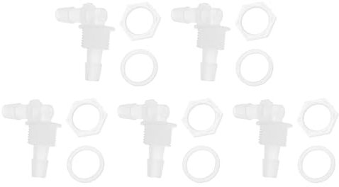 HEROFFIX 1 Set Aquarium Plastic Hose Barb Fitting 3/8 Hose 90 Grad Winkelverbinder Aquarium Tank Luft Pumpe Klar PP