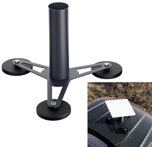 EAZUSE Starlink Mini Mount, Magnetic Tripod Mount for Starlink Mini, Compatible with Original Pipe Adapter, Black Aluminium Vehicle Mount