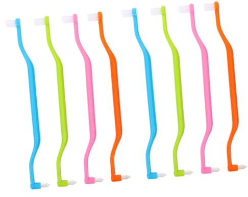 KOMBIUDA 8stücke Teiliges Ergonomische Doppelseitige Interdentalbürsten Für Gründliche Zahnreinigung Für Enge Zahnzwischenräume Geeignet Für Menschen Mit Und Prothesen Farben