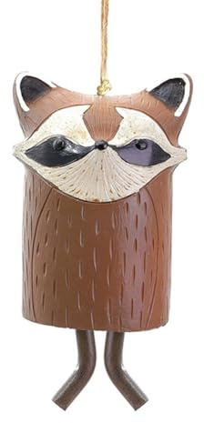 JNJOOD Carillon A Vintage - Style Boho, convient pour la décoration extérieure, jardin et patio. Mignon carillon en forme de marmotte facile à installer, D