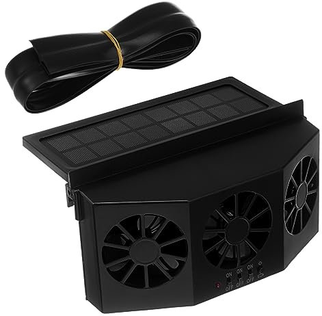 FELTECHELECTR Solar Fan Solar Exhaust Fan for Car Window Foldable Design for Air Circulation Easy Operation Air Conditioner 54WWV6ZP0402G6GHYUXSP