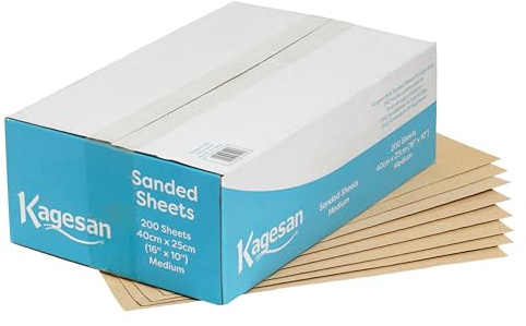 Kagesan Fogli di Sabbia per Gabbie per Uccelli, Medi, 40 x 25 cm, Confezione da 200