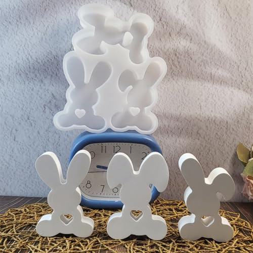 Moldes de silicona para Pascua, molde de silicona para Pascua, conejo de Pascua, molde de yeso para fundir, molde de Pascua, molde de escayola, molde de Pascua, moldes de silicona para manualidades