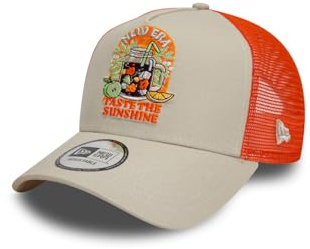 New Era Summer Patch Trucker Adjustable Cap Taste The Sunshine Beige, Size:OneSize