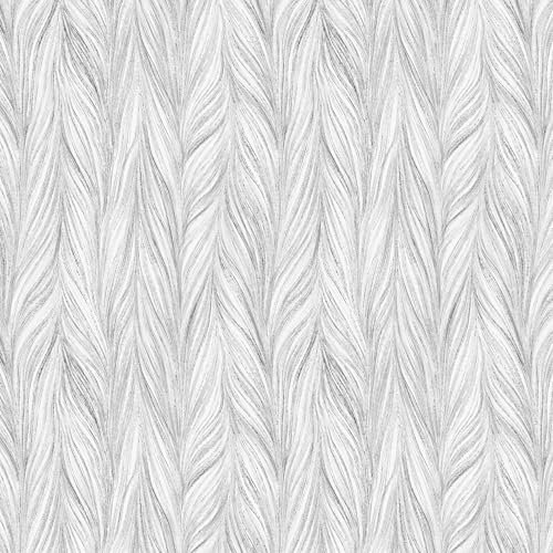 AMIGO Carta da Parati Grigia con Elegante Motivo Floreale, Autoadesiva in Vinile Resistente per Bagno - Facile Applicazione, Design Moderno - 44x500 cm