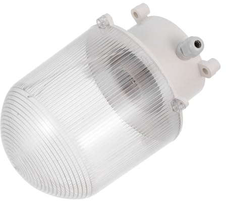 Hemobllo Pantalla para Lámpara E27 Base Práctica de Plástico y Metal, Resistente al Agua al Vapor, Adecuado para Baños y Cámaras Frigoríficas