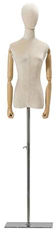 SHANYAYALI Schaufensterpuppe für Damen, höhenverstellbar, Designer-Kleidung, Schmuck, Präsentationsständer (Beige, M)