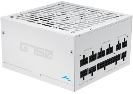 SAMA G750 750 W vollmodulares Netzteil – 80 Plus Gold Zertifiziert | ATX 3.1 & PCIe 5.1 kompatibel | 12 V-2x6-Grafikkarten-Stromstecker, japanische Kondensatoren,kompatibel mit der RTX50-Serie –Weiß
