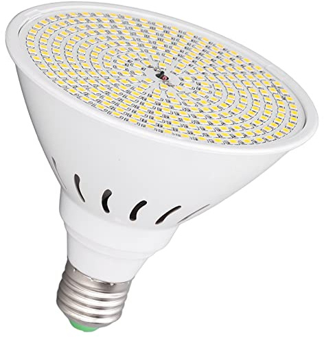 YUMILI Vollspektrum-LED-Wachstumslampe, 8 W, 290 LEDs, E27-Sockel, Verbesserte Pflanzenwachstumslampe für Innengärten, Gewächshäuser, Hydrokulturen, Energieeffizient, 85–265 V,