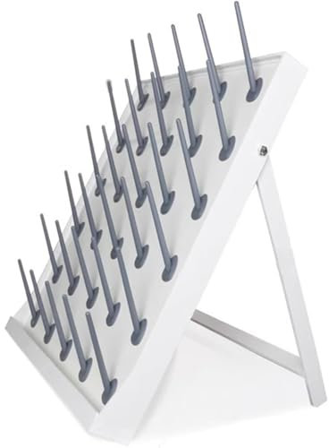 YAVTNUIO Laboratory Drying Rack, Experimental Instrument Drying Rack with Support Stand, Detachable Hook, Spacing 95MM, for Glassware and Bottles, Used in School Lab Utensils