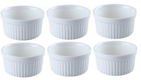 BIUDECO 6 Pièces Lot De Bols à Pudding Légers Bols De Cuisson Pour Four Et Micro-ondes Multi-usages