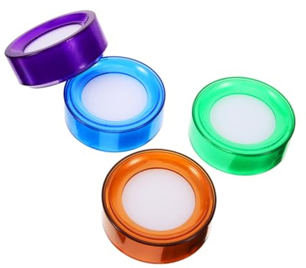 Zerodeko 4pcs Finger Wet Sponge Cups for Fingers Designed for Cash Counting and Financial Operations Plastic and Sponge Material Desktop Wetting Tool for Documents and Bills