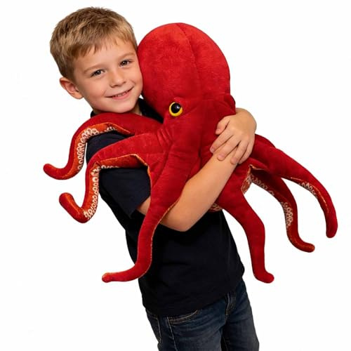Xiyocadt Simulation Oktopus Kuscheltiere, Weich und Bequem Oktopus Kissen, Süße Plüsch Mollig Oktopus Plüsch Kissen Geschenk für Kinder Home Decor (40cm)