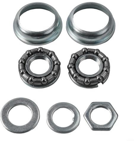 Eawfgtuw Juego de soporte inferior de acero BB y rodamientos para bicicleta de montaña, carcasa grande de 51,5 mm con rodamientos enjaulados de 16 pulgadas, compatible con bielas de 3 piezas, color