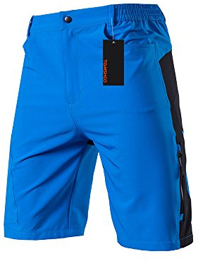 TOMSHOO MTB Hose Kurz, Mountainbike Fahrradhose Cargohose Herren mit Reißverschluss Tasche, Schnelltrocknende und Atmungsaktiv Freizeit Radhose für Radfahren, Wandern, Outdoor, usw