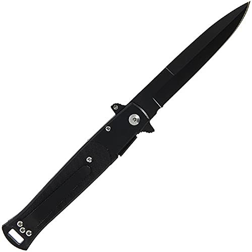 G8DS® Klappmesser Scharfes Outdoor Survival Taschenmesser | Kleines Einhand-Messer，Messer mit Mattschwarz Edelstahlklinge, für Arbeit Wandern Camping (Stiletto Micarta)