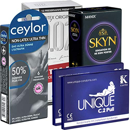 kondomotheke® Latex Free Selection 4A - 4x condones sin latex (Ceylor, Kamyra, Manix, Protex)