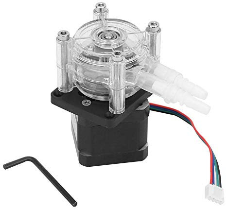 Aquarium 6-30V Large Stream Stepper Motor 304 Stainless Steel Wheel Frame Peristaltic Pump for Aquarium Lab Analytical Water