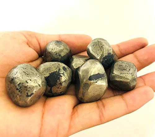 crystalmiracle Pirita dorada natural Piedra de una sola caída Piedra preciosa pulida Piedra de bolsillo Cristal Regalo curativo Meditación Energía Bienestar Hecho a mano