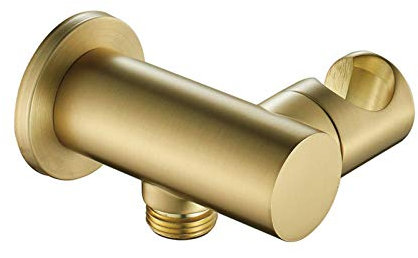 QYRKYP Porte-Pommeau de Douche Réglable À Eau D'Eau En Laiton Porte-Douche de Douche de Douche Murale Montée Murale Montée À Rond Support de Douche Doré Brossé