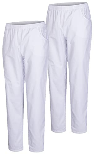 MISEMIYA - Pack 2 Pcs - PANTALÓN Sanitario Unisex - Uniforme Sanitario Uniformes MEDICOS PANTALÓN DE Trabajo - Ref.8312 * 2 pcs - 5XL, Blanco 21