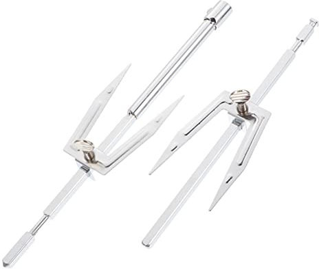 BESTonZON Quality Stainless Steel Rotating Spit Fork Air Fryer Fork Grill for Roast Chicken Barbecue