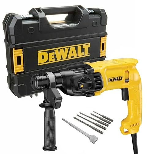 DEWALT D25033K 240v SDS+ SDS Plus Hammer Drill 3 Mode + SDS Bits Chisel + Tstak