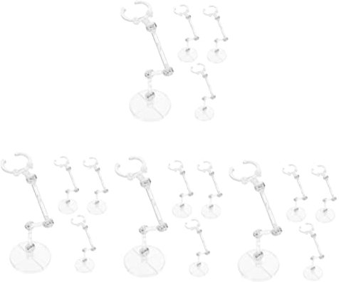 UPKOCH 16stücke Figurenständer Für Actionfiguren Transparente Plastikhalter Für Modellbau Und Spielzeug Flexibel Für Präsentation Von Sammlerstücken Und Vitrinen