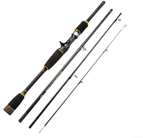 Angelrute, 1,8/2,1 m, Kohlefaser, Angelrute, Ml Reisespinner, Baitcast-Rute für Outdoor-Angeln
