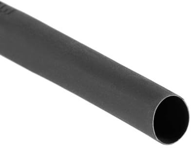 Unifizz Heat Shrink Tubing 6mm Dia 10mm Flat Width 2:1 Ratio Shrinkable Tube Cable Sleeve 3m - Black