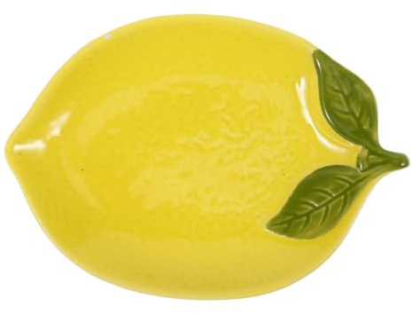 ABOOFAN Lemon Tableware Ceramic Dessert Plate 4.1 Inch Fruit Salad Snack Serving Dish for Home Restaurant Party Use | Ceramic Lemon-Shaped Plate, Yellow Finish, Smooth Surface, for Fruit, Cake and Salads, Home and Restaurant Use.