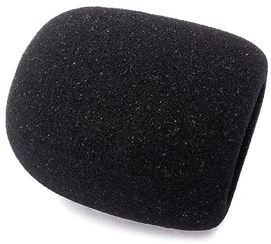 40mm Mikrofon Windschutz aus Schaumstoff, Schwarz für Mikrofone | Anti Saliva Schutz, Hält das Mikrofon Sauber, für Handmikrofone und Aufnahmen
