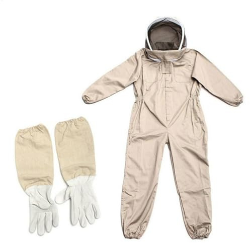 Bienenanzug Imkerjacke Mit Hut, Imkeranzug Mit Handschuhen, Imkerhut Mit Schleier, Proffessionelle Imkerkleidung Mit Gummibandärmeln, Imkerhose Imkermütze Atmungsaktiv, Schutzbekleidung Für Imker