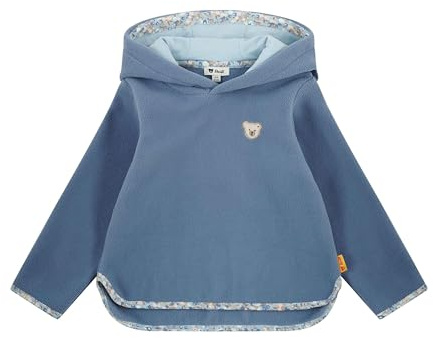 Steiff Sweatshirt Fleece EU storlek 128 Stonewash, långärmad tröja, långärmad för barn, långärmad tröja, babytopp, perfekt basskjorta, bekväm och mjuk, tvättbar i maskin, Stentvätt, 128