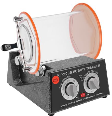 Levkitch Tambour de polissage 5 kg Rotary Jewelry Tumbler Polisseuse 60W 5 vitesses avec minuterie 10-60 minutes