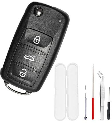 Autoschlüssel Hülle, Auto Fernbedienung Gehäuse, Schlüsselhülle, für vw schlüsselhülle, für VW Golf, für Jetta, Polo, für Passat, für Tiguan, für Skoda Octavia, für Seat Leon, für Touran, für MK6, B5