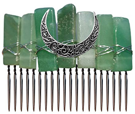 Haarkamm für Damen, Kristall, Vintage, Antik-Mond-Metall-Haarnadel, Clip, Hochzeit, Party, mehrfarbiger Schmuck, Haar-Accessoire, Haarbänder