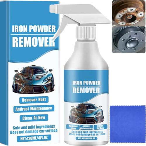 JASUBAI Spray Anti-Rouille et Particules de Fer pour Voiture, dissolvant de Rouille Robuste pour métal, Peinture, nettoyant pour Taches de Fer à Action Rapide, dissolvant Anti-Rayures (1 pièces)