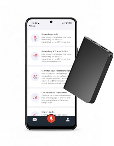 KI-Sprachrekorder von MMOBIEL – 32GB Kompaktes Digitales Diktiergerät mit App-Steuerung, KI-Transkription & Zusammenfassung, Echtzeit-Übersetzung, Bluetooth, Mindmap-Funktion für Meetings, Anrufe