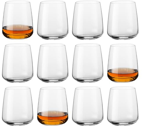 Bormioli Rocco 360ml Nexo Glass Tumblers - 12x Dishwasher Safe Kitchen Water Cocktail Juice Gin Wine Whisky Drinking Glassware Glasses Set