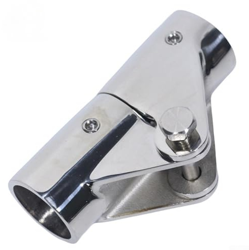 Desiumite Bootsrohrverbinder aus Edelstahl für Yachtschienenarmaturen mit klappbarem Drehgelenk-Design, kompatibel mit 20 mm, 22 mm, 25 mm Außendurchmesser, Marine-Grade 316 für den Außenbereich (22