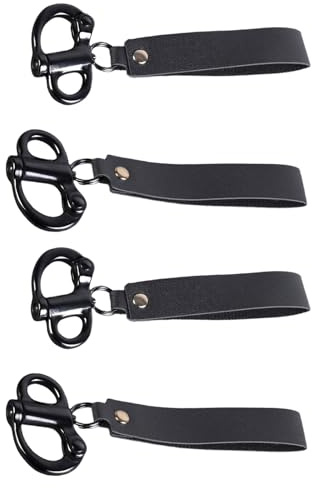 TERNCOEW Manilles portables SCBA à dégagement rapide pour pompiers, accessoires fabriqués en acier inoxydable avec poignée en cuir, équipement de sports de plein air