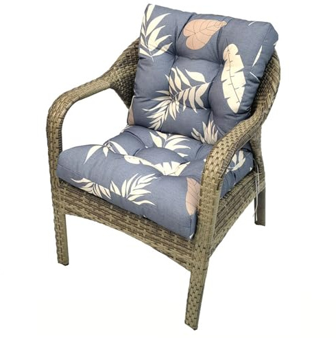 Awoyep Garden Rocking Chair Cushion: Low Back Chair Pads Seat Support Cushion with Ties 106x53x10 Cm Outdoor Waterproof Replacement Cushions for Dining Furniture Patio (Flowers3)