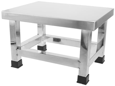HANABASS Tabouret en Acier Inoxydable 201 Antidérapant Dimensions 31X24X20 CM Escabeau Compact pour Salle de Bain Cuisine Marchepied Sécurisé pour Seniors Facile à Nettoyer Usage