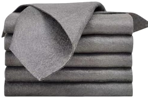 Neksong saltdays magic cleaning cloth Thickened Microfiber Glass Cleaning Cloth Reusable Microfiber Cleaning Towels Streak Free Magic Clean Rag for Home Kitchen Glass Windows Cars(Grey-5pcs,30X30)